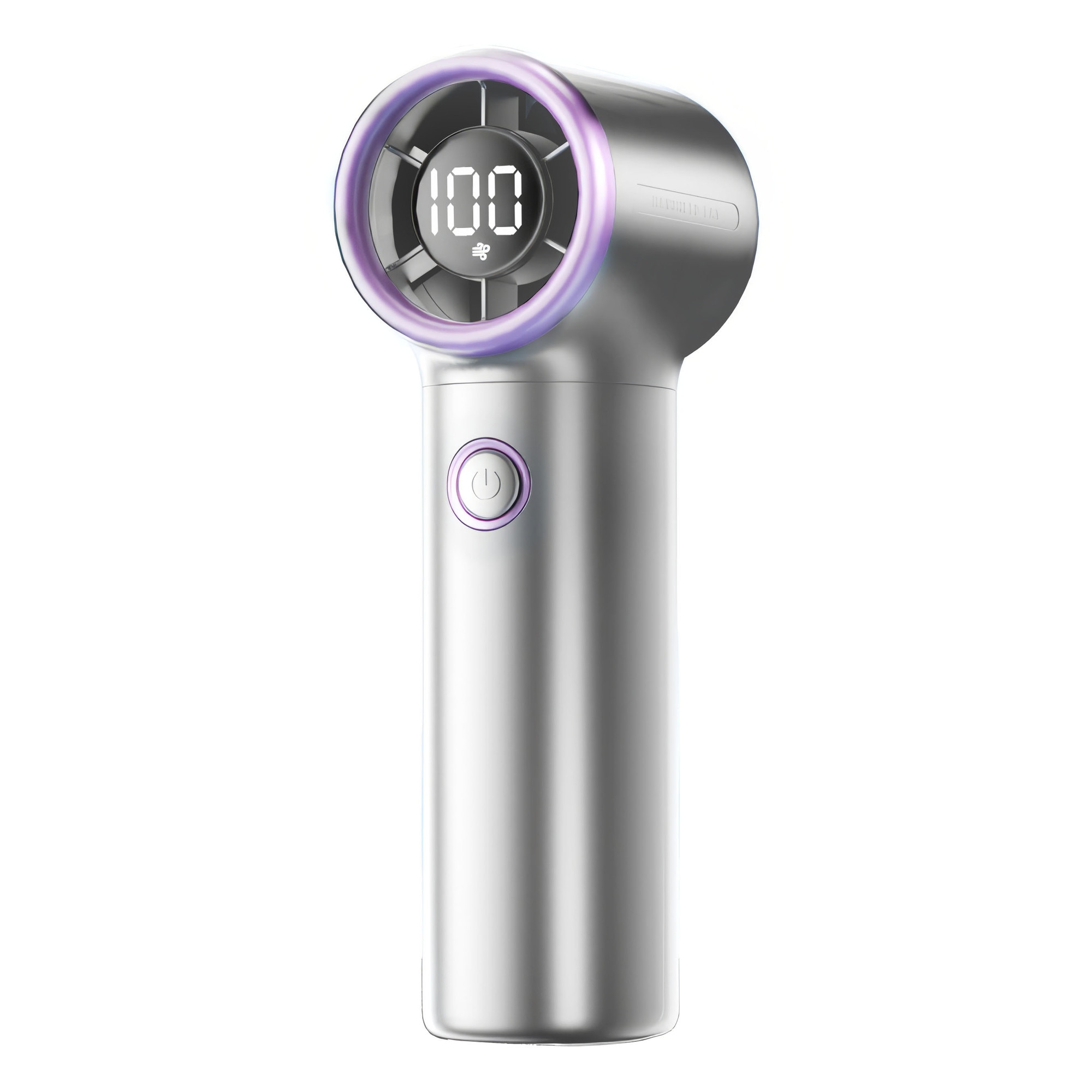 Mini Ventilator de Mana Ultra-Portabil MicroStorm by VeReTech, 13000 Rotatii pe Minut, 100 Nivele de Intensitate si Display Nivel Baterie, cu Cablu USB Tip C In