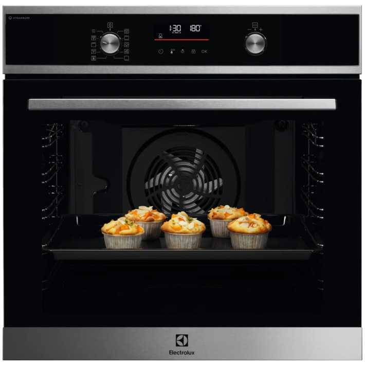 Cuptor incorporabil Electrolux EOD6P66X, Electric, 72 l, Autocuratare pirolitica, SteamBake, Grill, Timer cu display electronic, Clasa A+, Inox antiamprenta