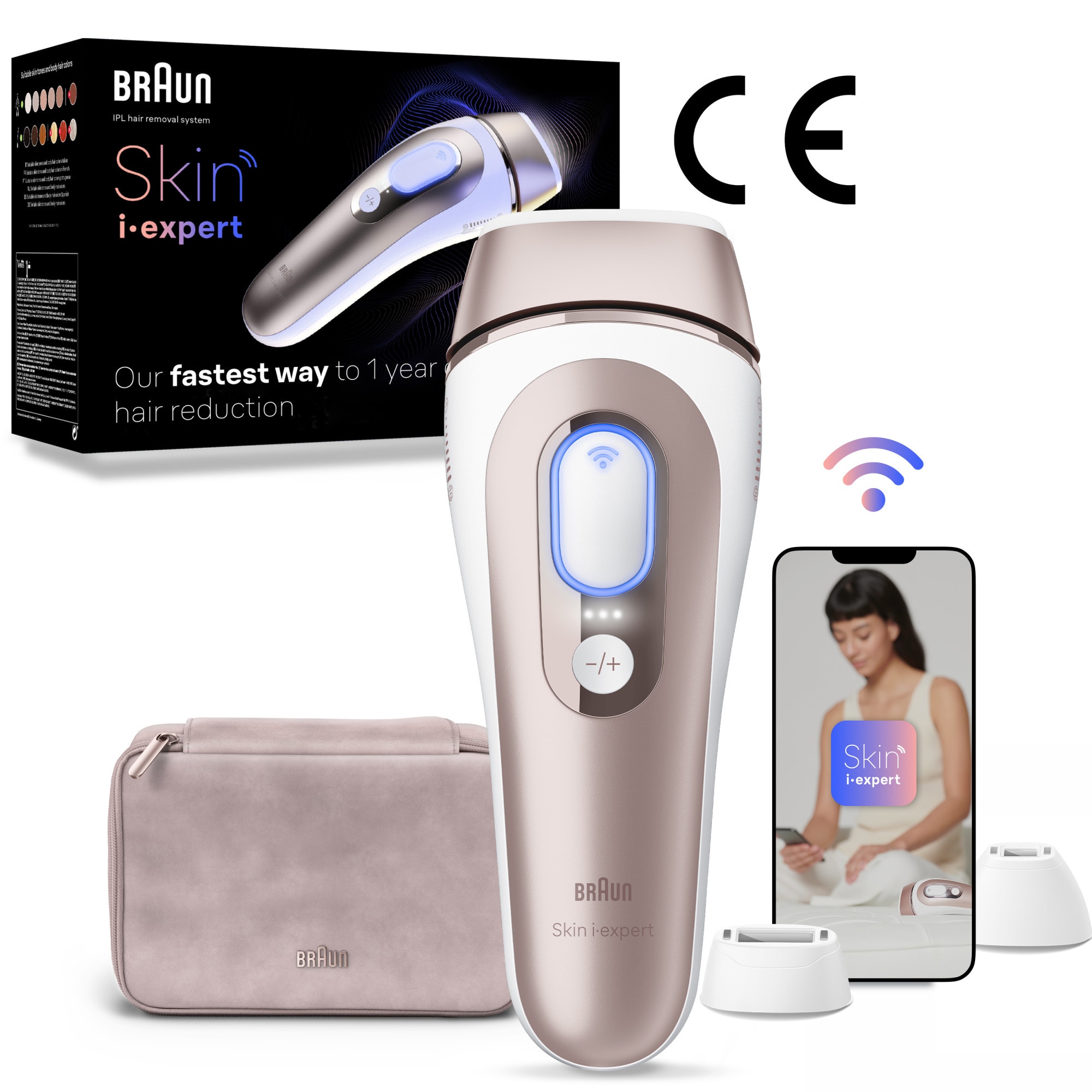 Epilator IPL Braun Skin iExpert PRO 7 PL7253 Tehnologie Skin iExpert, Feedback in timp real, 400.000 impulsuri, 10 niveluri de intensitate, 125 de impulsuri pe