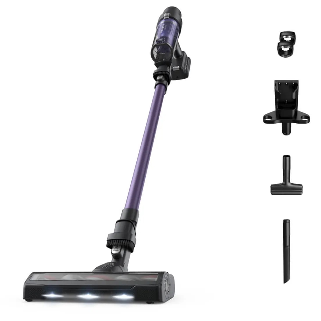 Aspirator vertical fara fir Rowenta X-Pert 7.60 RH6A31WO, 140 W, recipient praf 0.44 L, autonomie pana la 45 minute, perie cu iluminare LED, filtru lavabil, sta