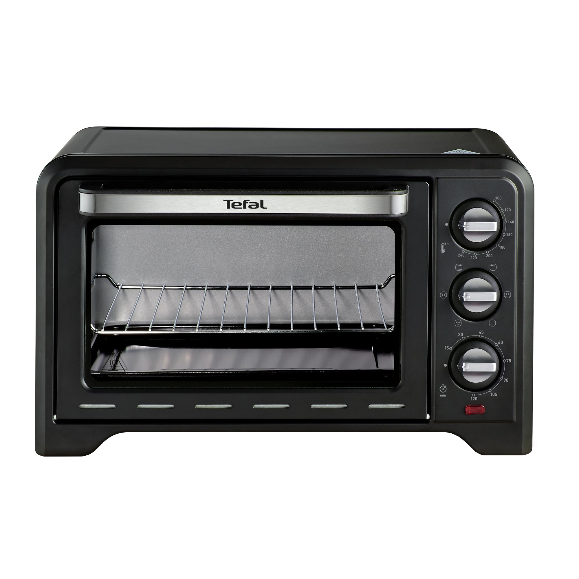 Cuptor cu convectie Tefal Optimo 19L OF444834, 240°C, 1380W, 19L, Temporizator de pana la 120 min, 6 programe presetate, Negru