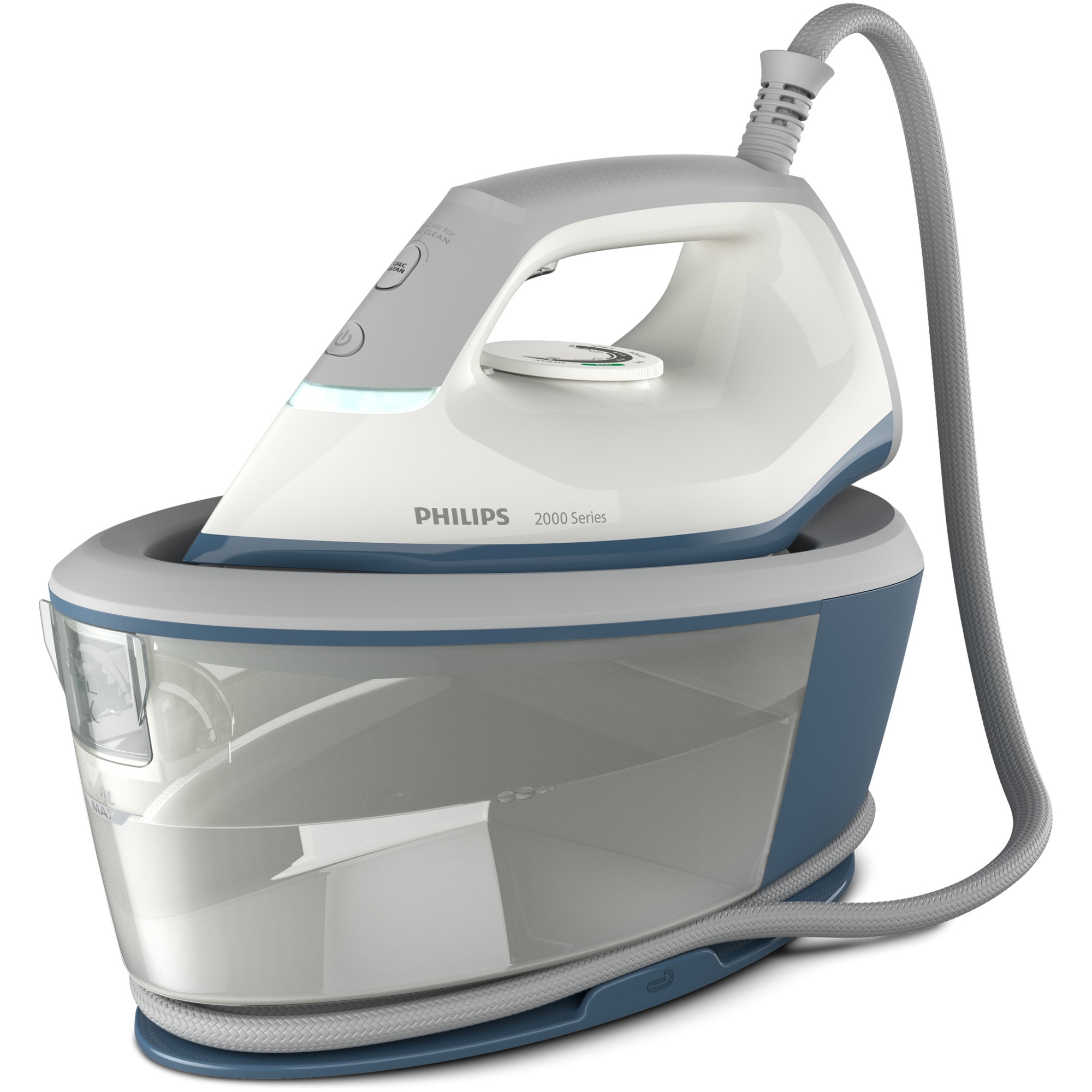 Statie de calcat cu abur Philips seria 2000 PSG2000/20, 2400 W, 6 bari, jet de abur continuu 110 g/min, Jet de abur de 300 g, Talpa ceramica, Rezervor de apa 1.