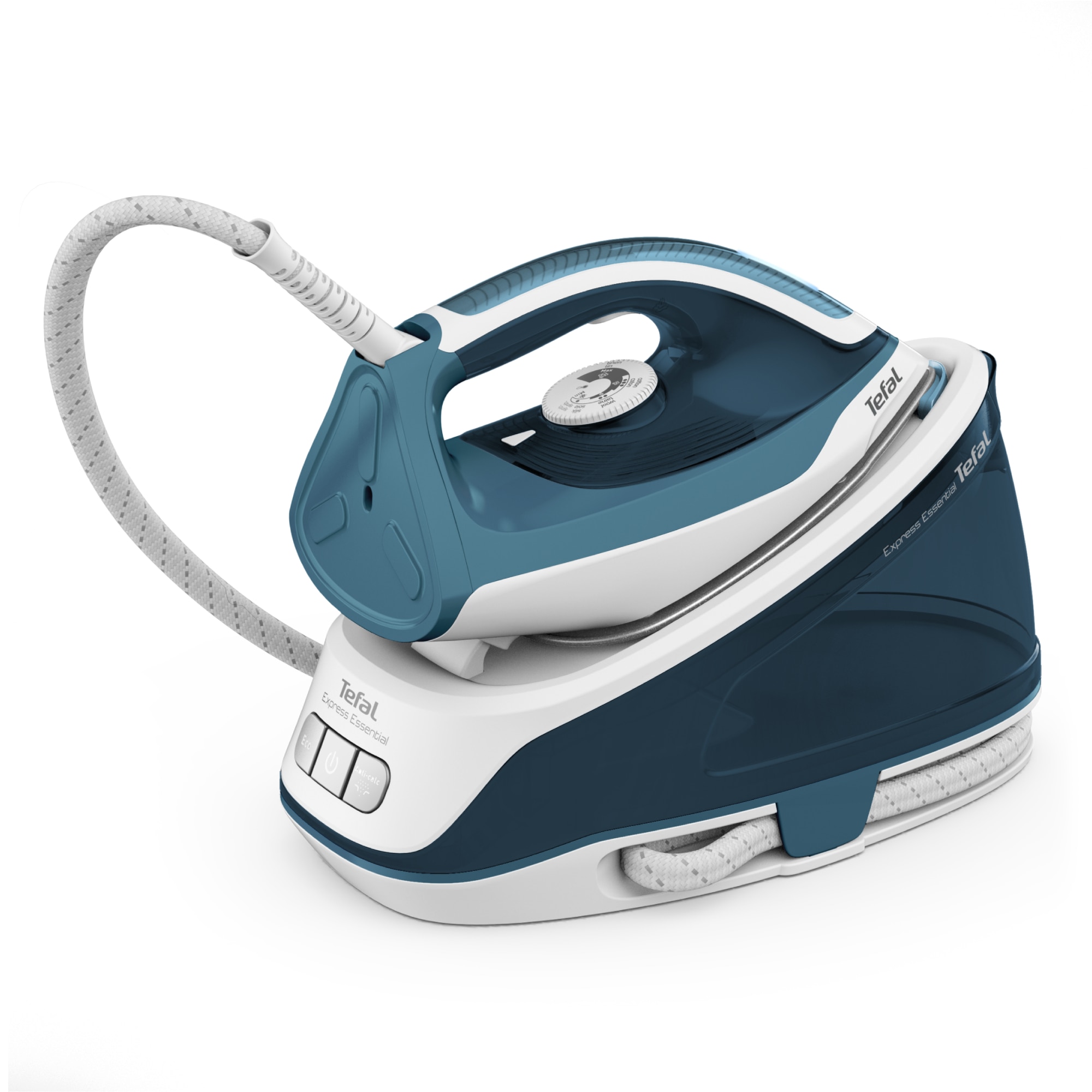 Statie de calcat Tefal Express Essential SV6115E0, 2200W, 5.2 bar, jet de abur 280 g/min, abur variabil 0-120 g/min, rezervor 1.4L, oprire automata, sistem anti