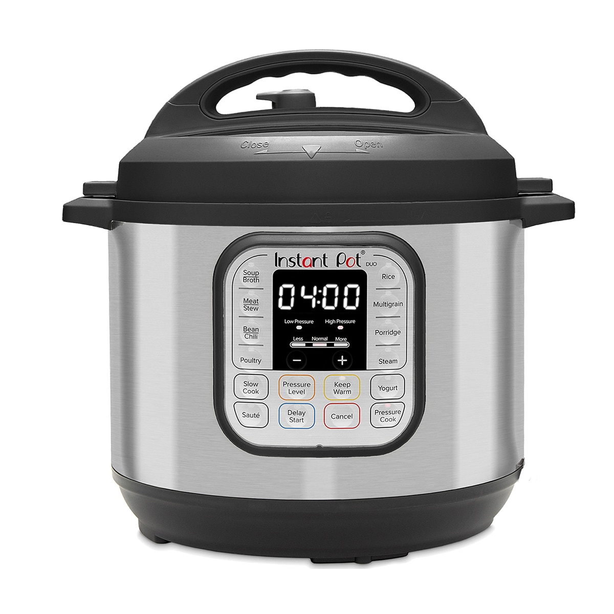 Multicooker Instant Pot Duo 6Qt 112-0182-01-EU, 1000W, 5.7L, 13 Programe, 7 Functii de gatit, 6 portii, oala din otel inoxidabil cu baza triplu-strat