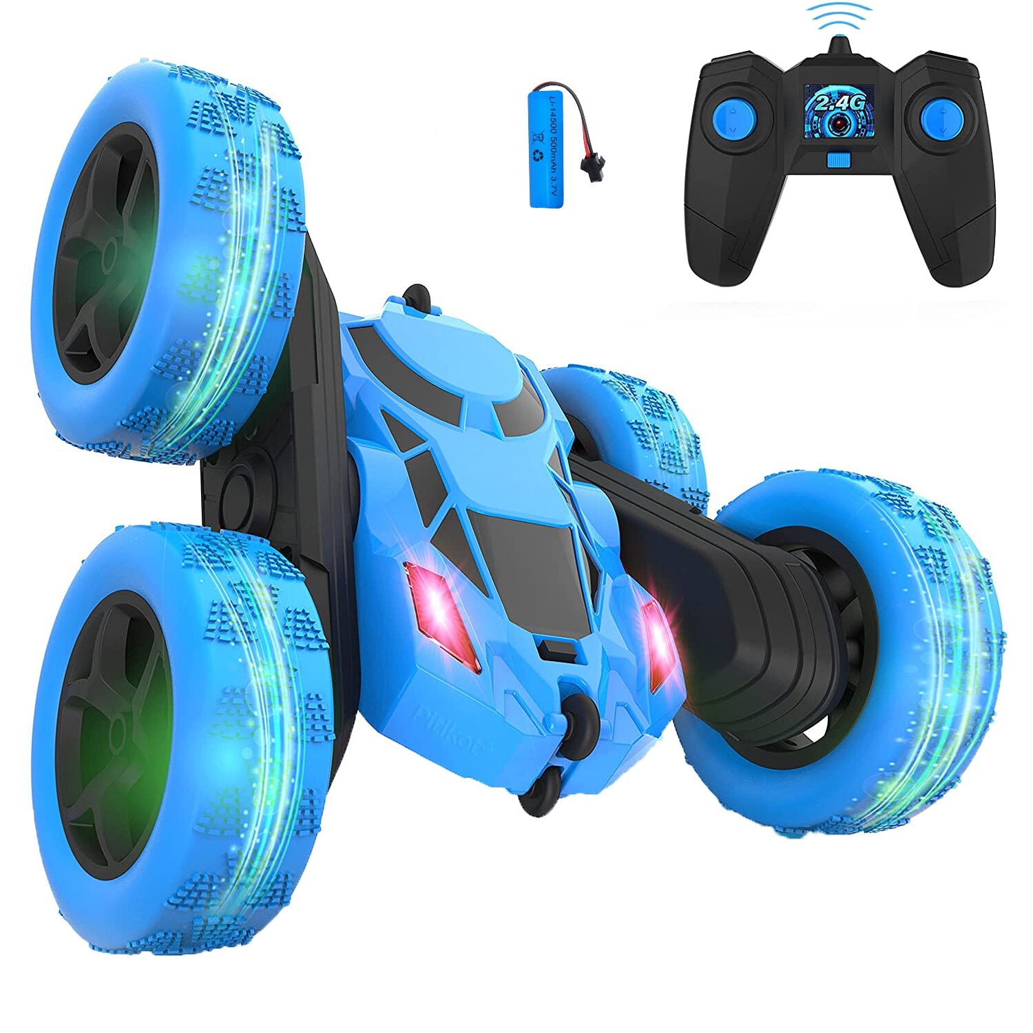 Masina cu telecomanda RC pentru copii, cascadorie, de drift cu rotire la 360 grade si rasturnari de 180 grade, rapida, 4WD, Rock Crawler, off-road, controlate p