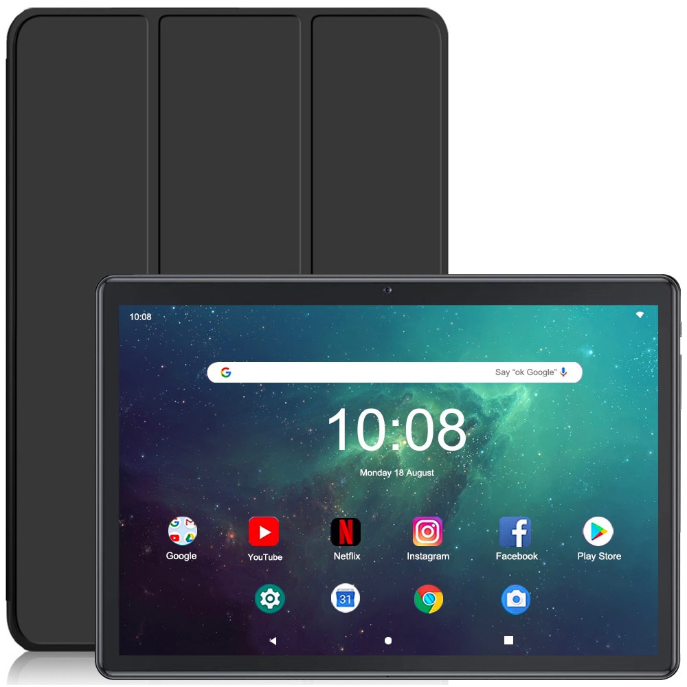 Tableta 10 inci, Android 13, 8GB RAM+ 128GB ROM, Camera dubla, Baterie de 6000mAh, Negru