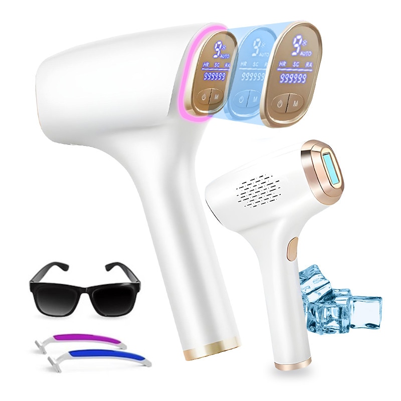 Epilator IPL Xenomo® LUMISKIN, Pentru Epilare Definitiva Fara Durere, Tehnologie IPL, 9 Trepte de Intensitate, Mod Automat si Manual, Functie Racire, 3 Capete I