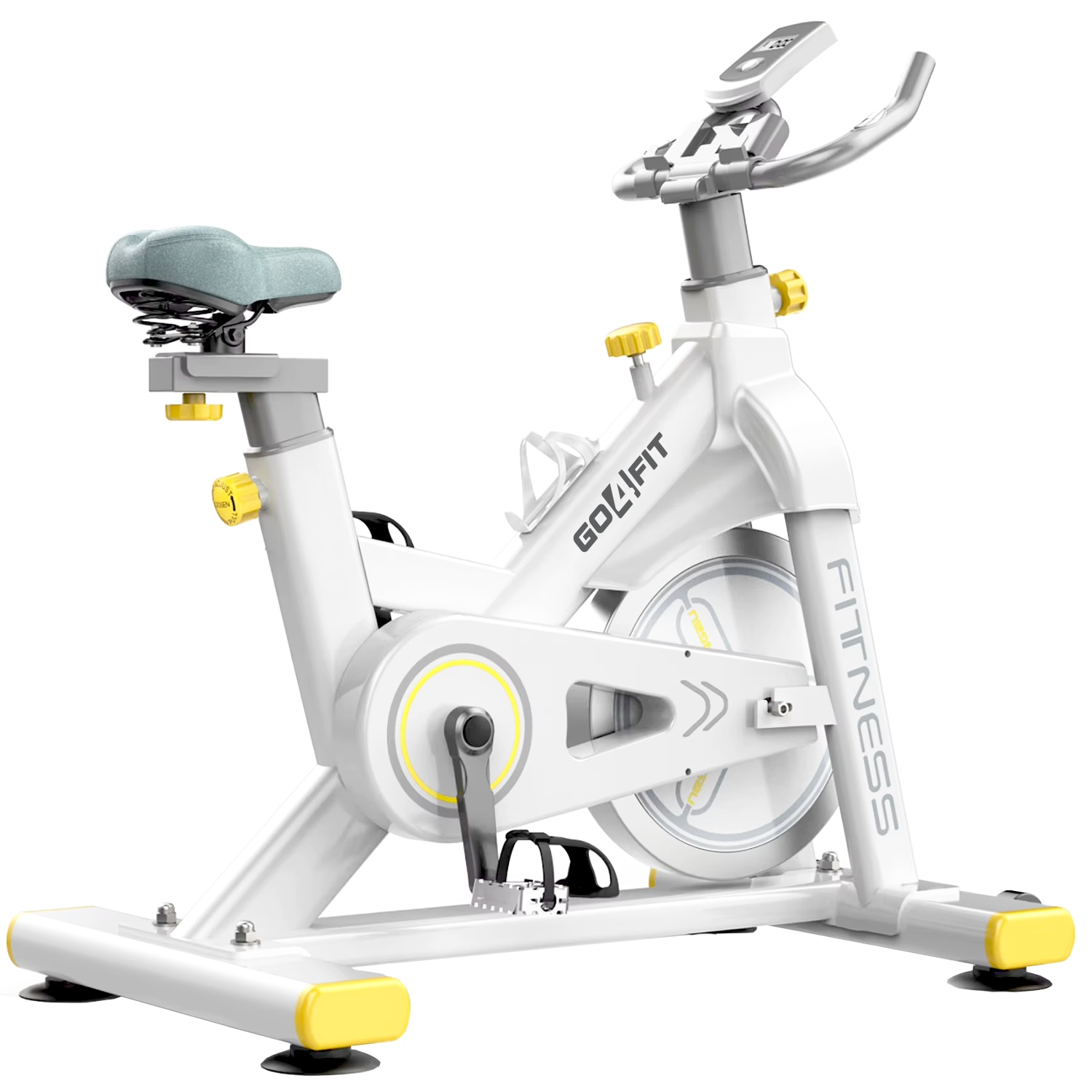Bicicleta Spinning Magnetica Fitness GO4FIT®, Model GF200, Volanta 10kg, Greutate Maxima 150kg, Rezistenta Magnetica Ajustabila, Monitorizare Activitate: Distan