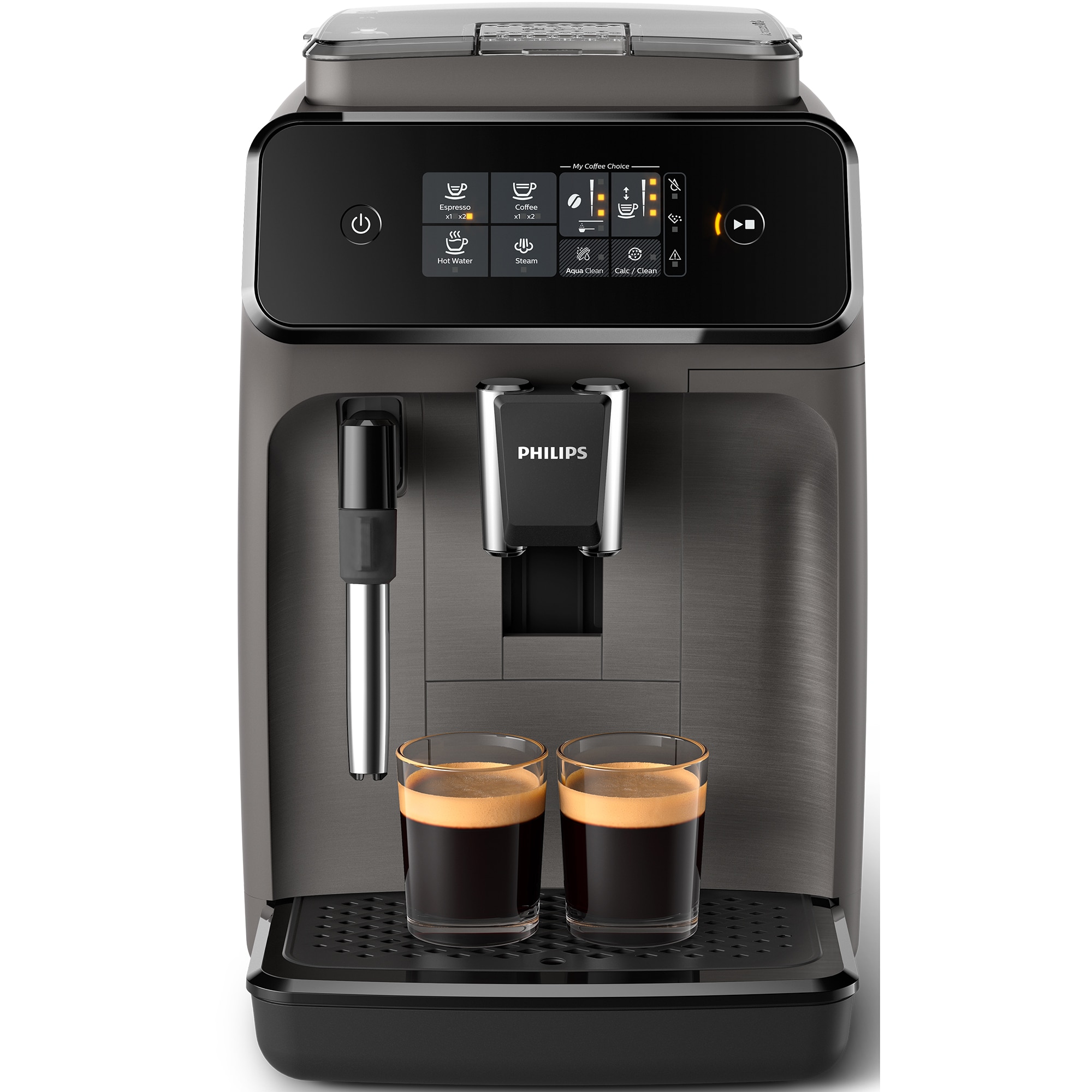Espressor automat Philips EP1224/00, 1500W, 2 bauturi, sistem clasic de spumare a laptelui, afisaj tactil, rasnita ceramica, compatibil cu filtrul Aqua Clean, g