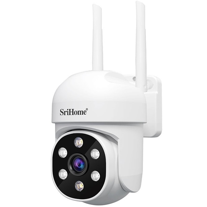 Camera de supraveghere Wireless Sricam SH061 Plus SriHome, Exterior/Interior, Smart, IP WiFi 2.4Ghz, Rotativa, Conectare Telefon / PC, Night Vision Color si Inf