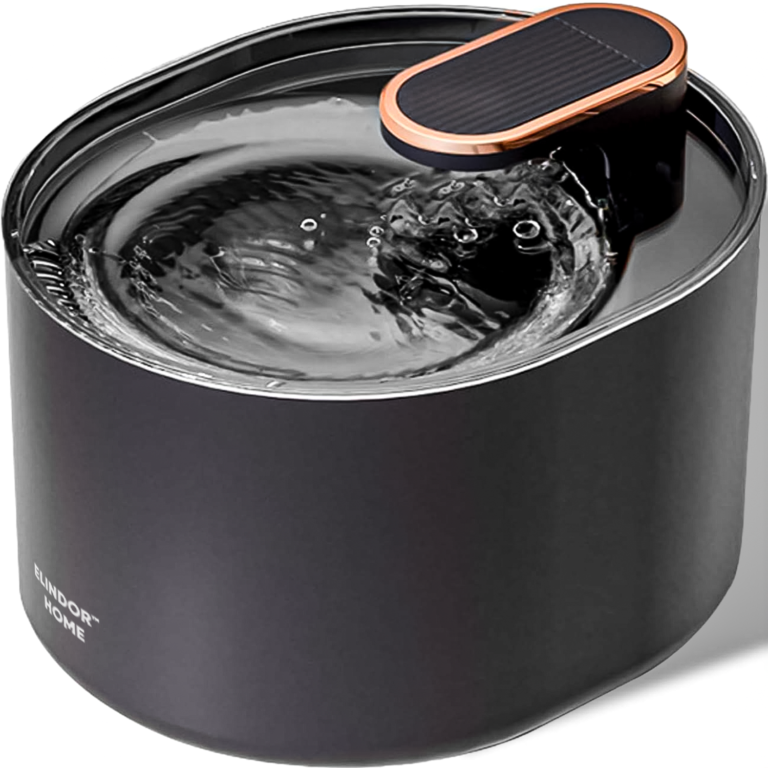 Fantana Apa Pisici si Caini Elindor®, Dispenser Automat cu Capac pentru Animale, Silentios 30dB, Adapator cu Dubla Circulatie, Sistem de Purificare si Filtrare