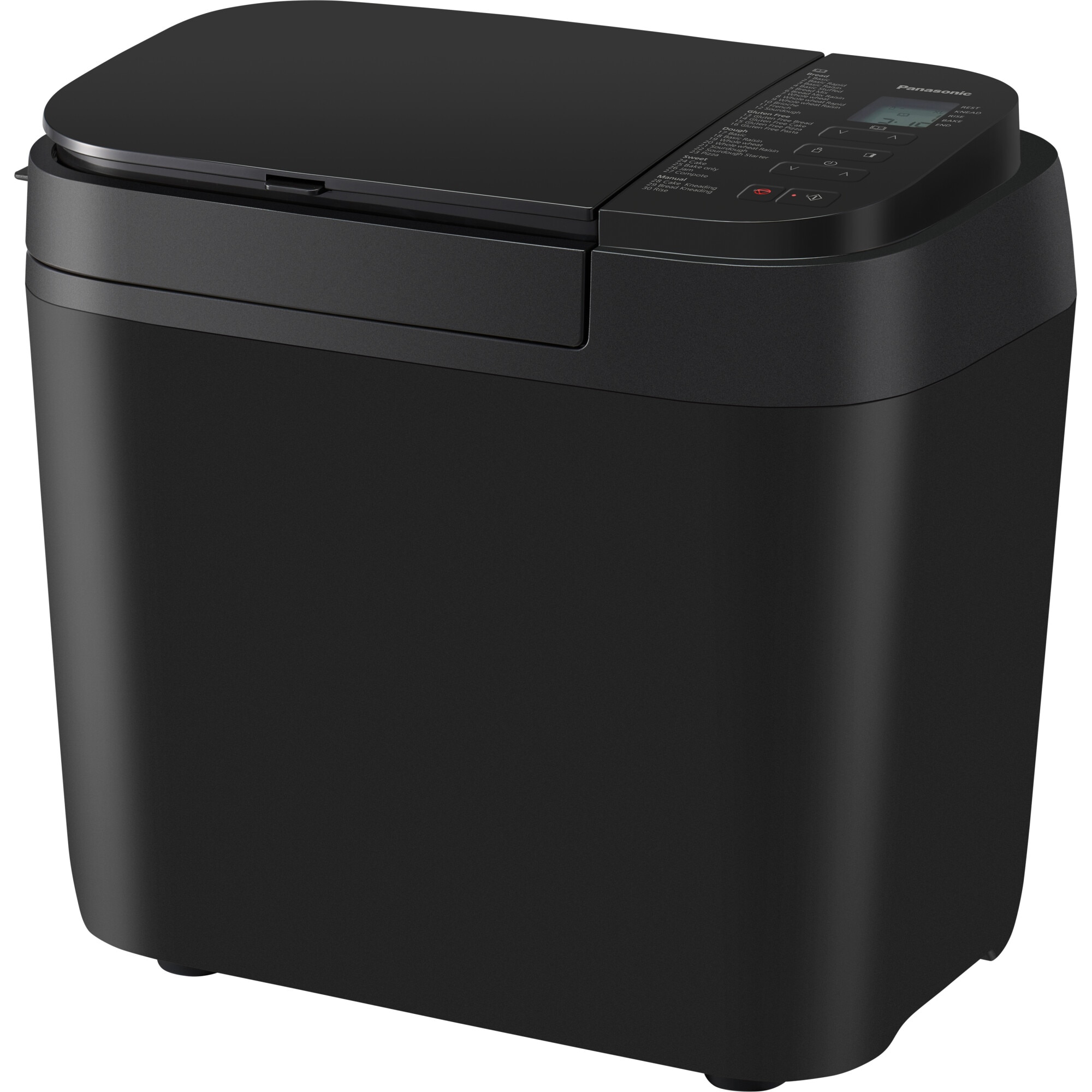 Masina de paine Panasonic SD-R2530KXE, Display LCD, 30 programe (4 programe fara gluten), Negru