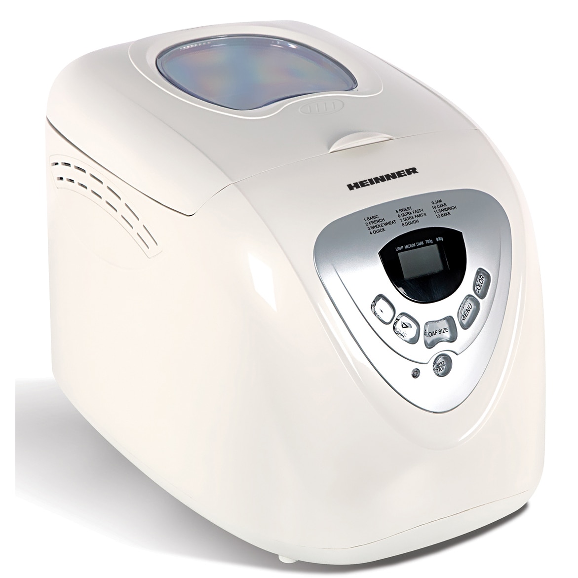 Masina de paine Heinner HBM-690W, 600W, 900 g, 12 programe, Alb