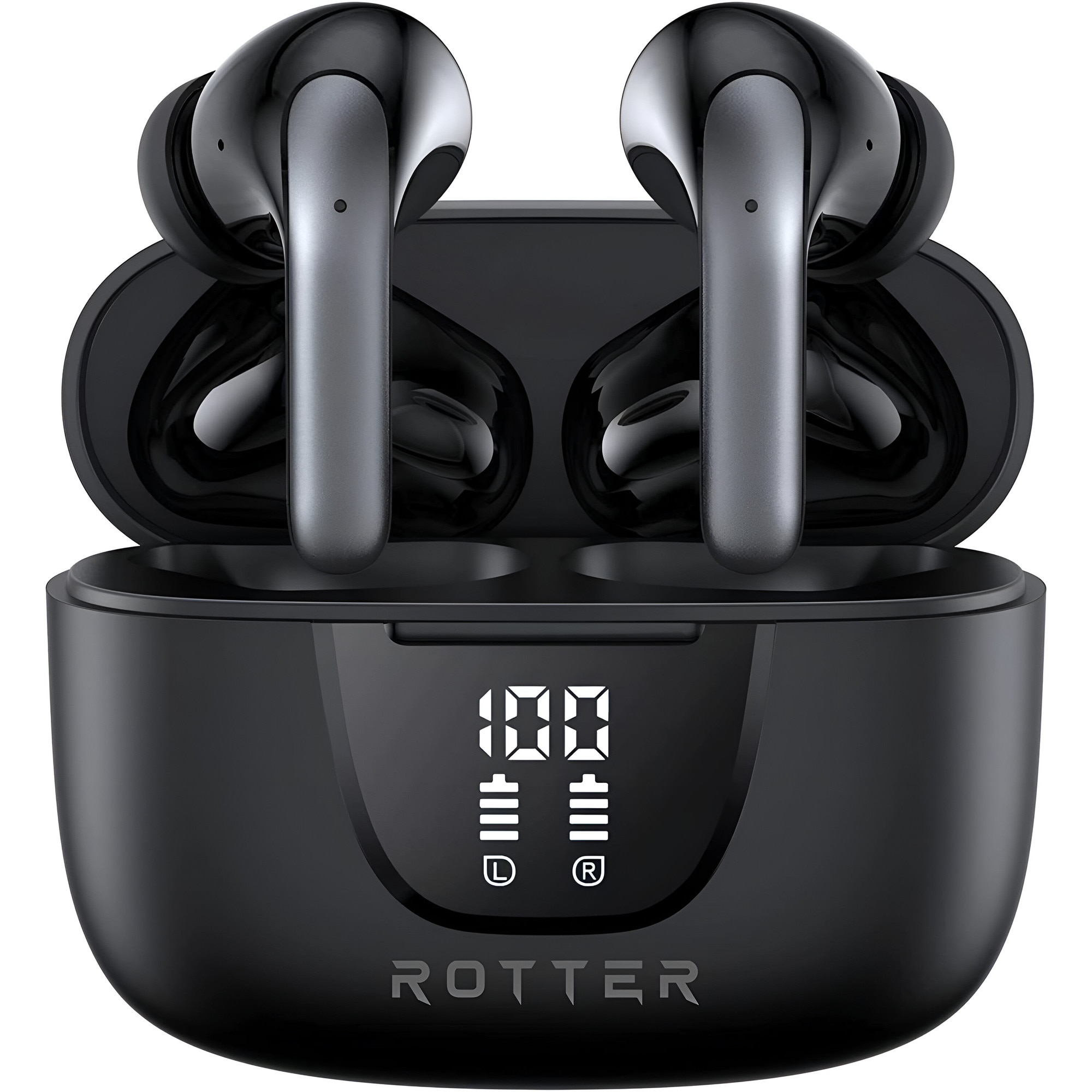 Casti wireless ROTTER®️ cu izolare a zgomotului, In-ear Bluetooth, Casti Wireless Audio, Fara fir, Afisaj Digital, Casti Bluetooth 5.4, Autonomie Bluetooth 42 o