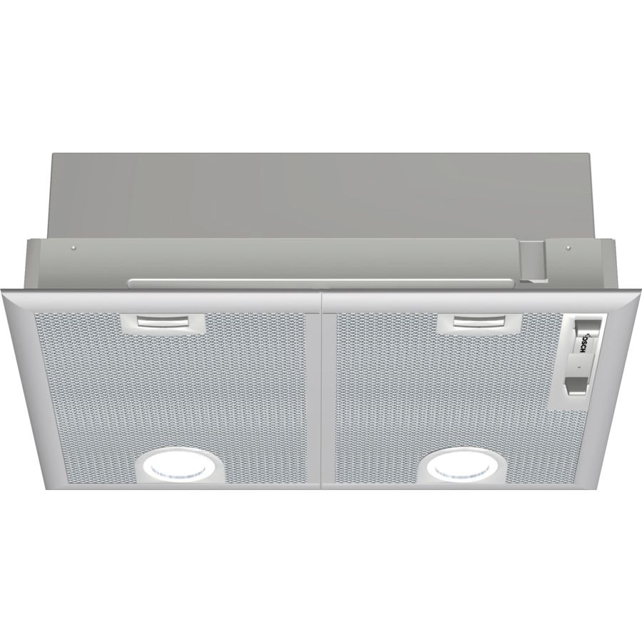 Hota incorporabila Bosch DHL555BL, Putere de absorbtie 681 mc/h, Iluminare LED, Clasa C, 50 cm, Argintiu