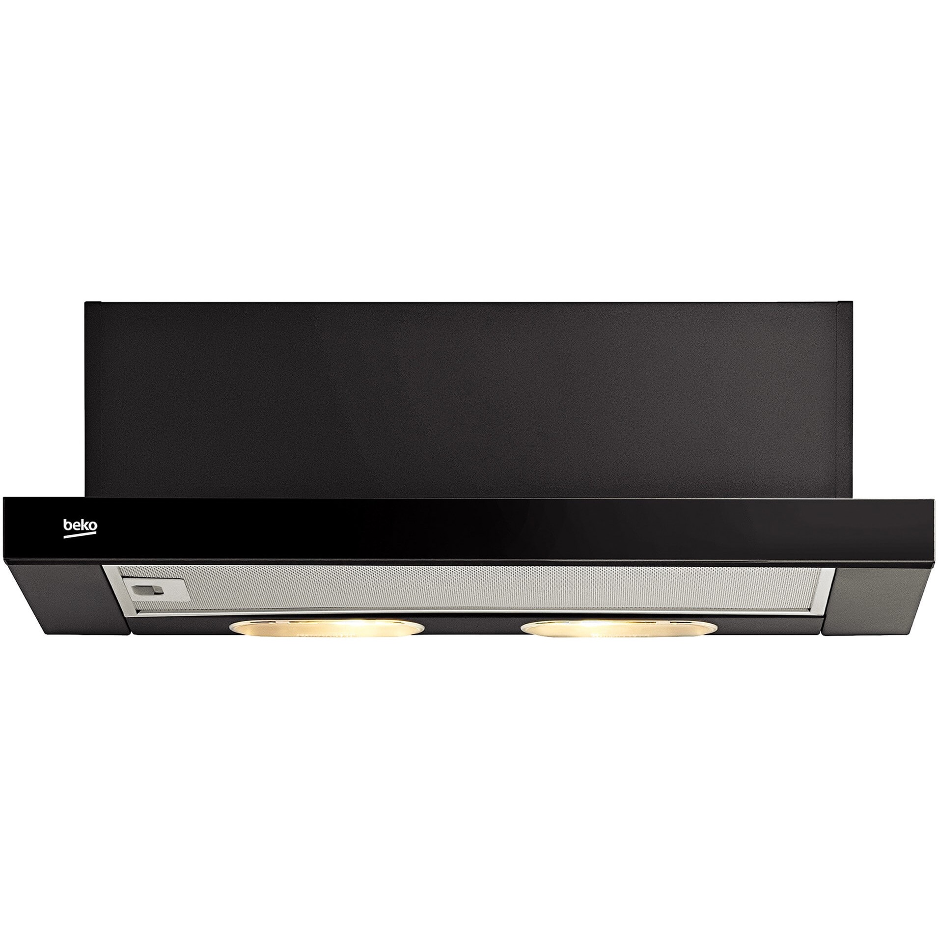 Hota incorporabila telescopica Beko CTB6250B, Putere de absorbtie 420 mc/h, 1 Motor, 3 Trepte putere, Filtru lavabil 60 cm, Sticla neagra