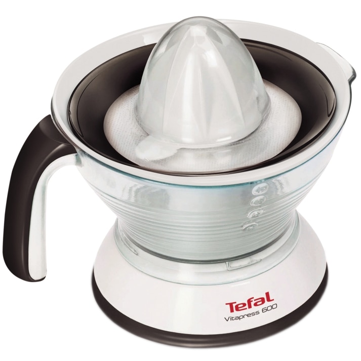 Storcator de citrice Tefal VitaPress ZP3001, 25 W, filtru dublu, pornire - oprire automata, 0.6L, Alb