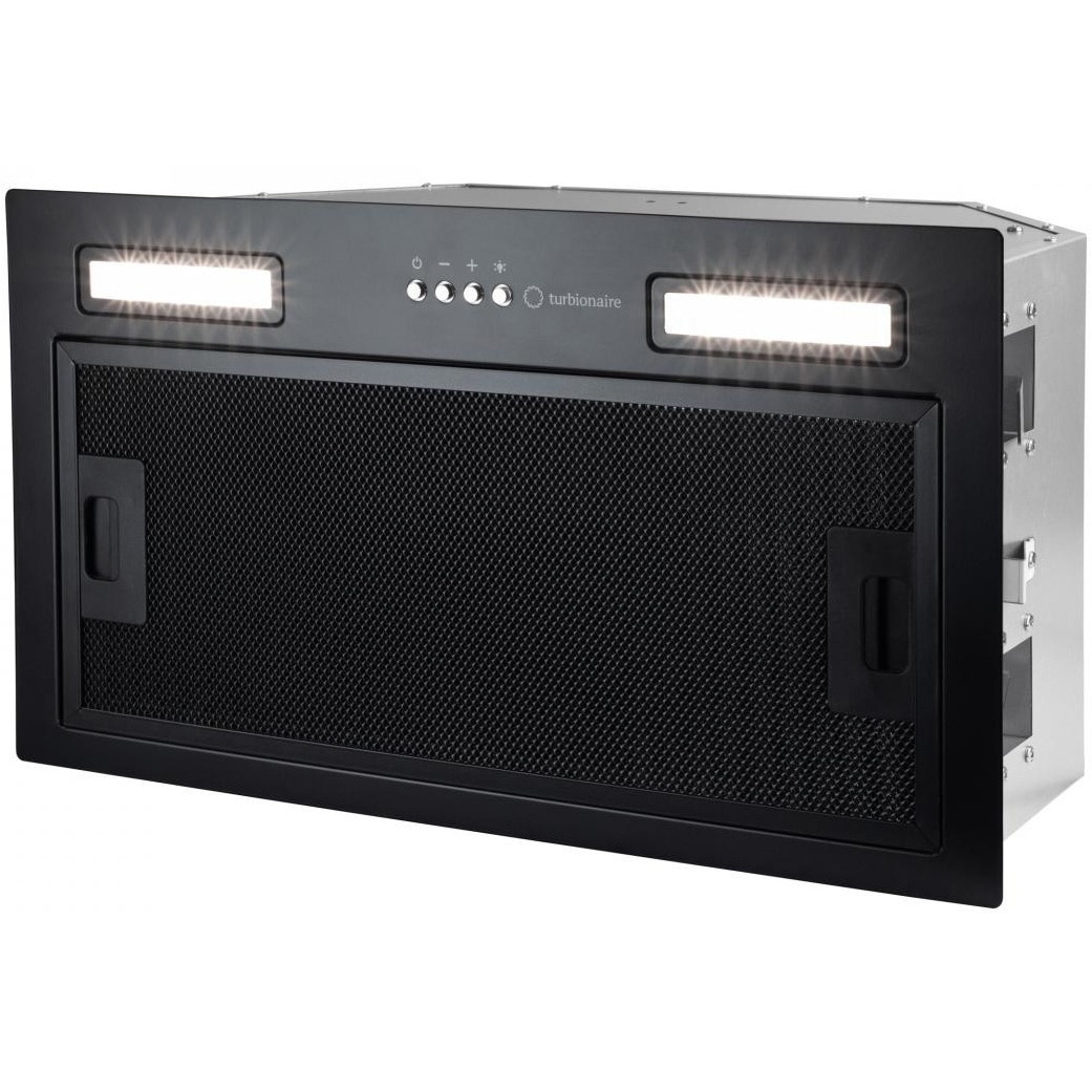 Hota incorporabila Turbionaire Selena 50 Black, Motor 594 mc/h, Iluminare LED 3200K, 3 viteze, Control electronic, Filtru grasimi Aluminiu in 5 straturi