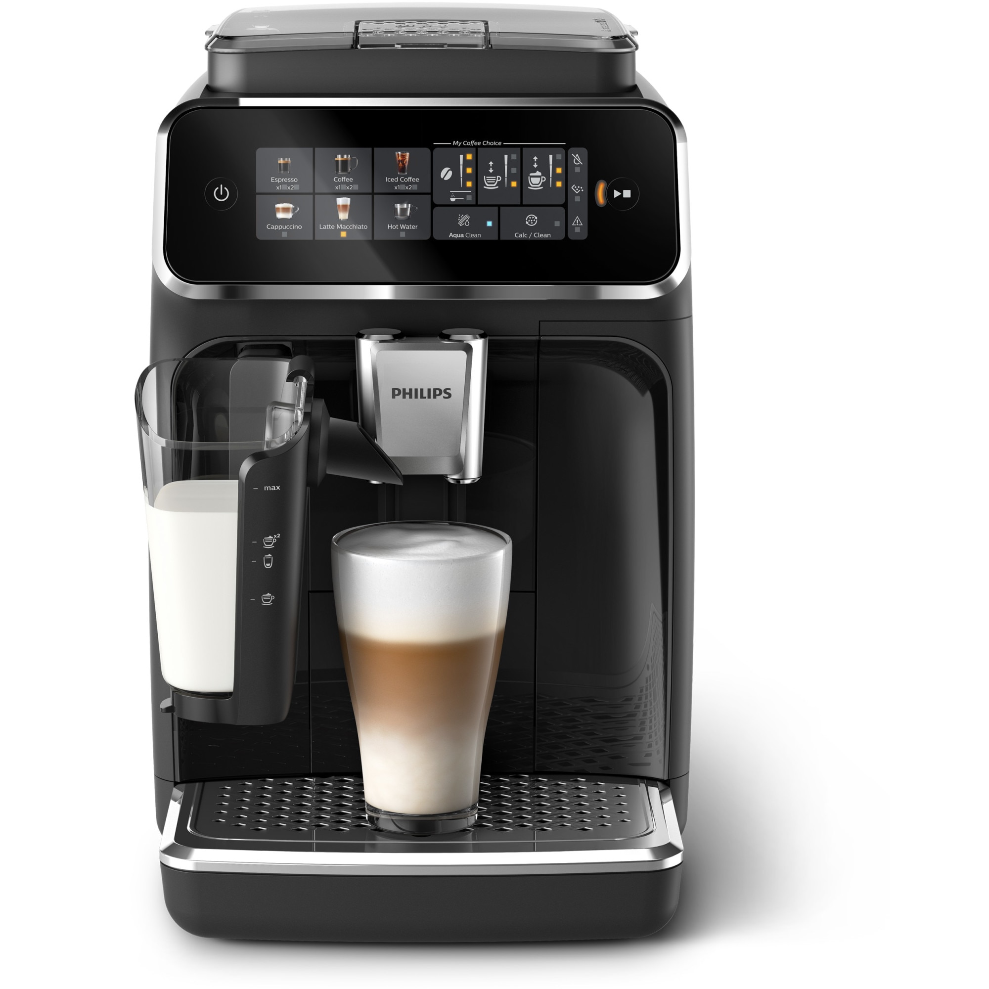 Espressor automat Philips seria 3300 EP3341/50, LatteGO, 6 tipuri de bauturi, ecran tactil intuitiv, Tehnologie noua SilentBrew pentru preparare silentioasa, Ap