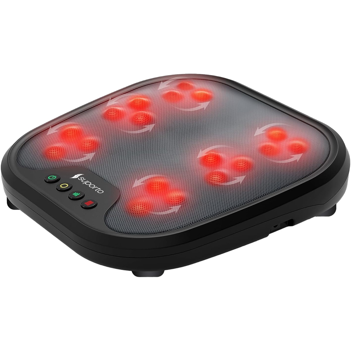 Aparat Masaj Picioare si Talpi Suporto REFLEXO ONE, Reflexoterapie si Shiatsu, 3 Moduri de masat si Incalzire Terapeutica, Husa detasabila si lavabila, Negru