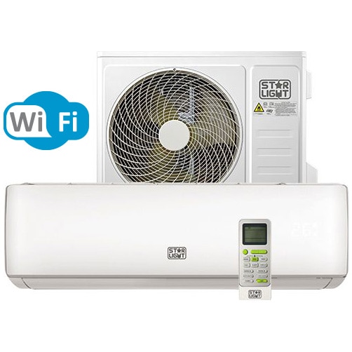 Aparat de aer conditionat Star-Light ACT-09WIFI, Control WiFi, 3D Inverter, 9000 BTU, Functie incalzire, Clasa A++, Display, Alb