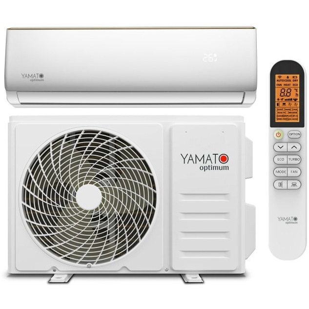 Aparat de aer conditionat Yamato Optimum YW12T2n, 12000 BTU, Clasa A++/A+, Wi-Fi, Inverter, Golden Fin, Kit instalare inclus