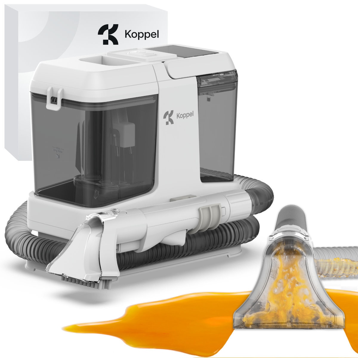 Aspirator cu spalare injectie-extractie Koppel® AI10, putere 9kPa, aspirator cu apa profesional umed-uscat, curatare tapiterie, covoare, canapele, pentru casa &