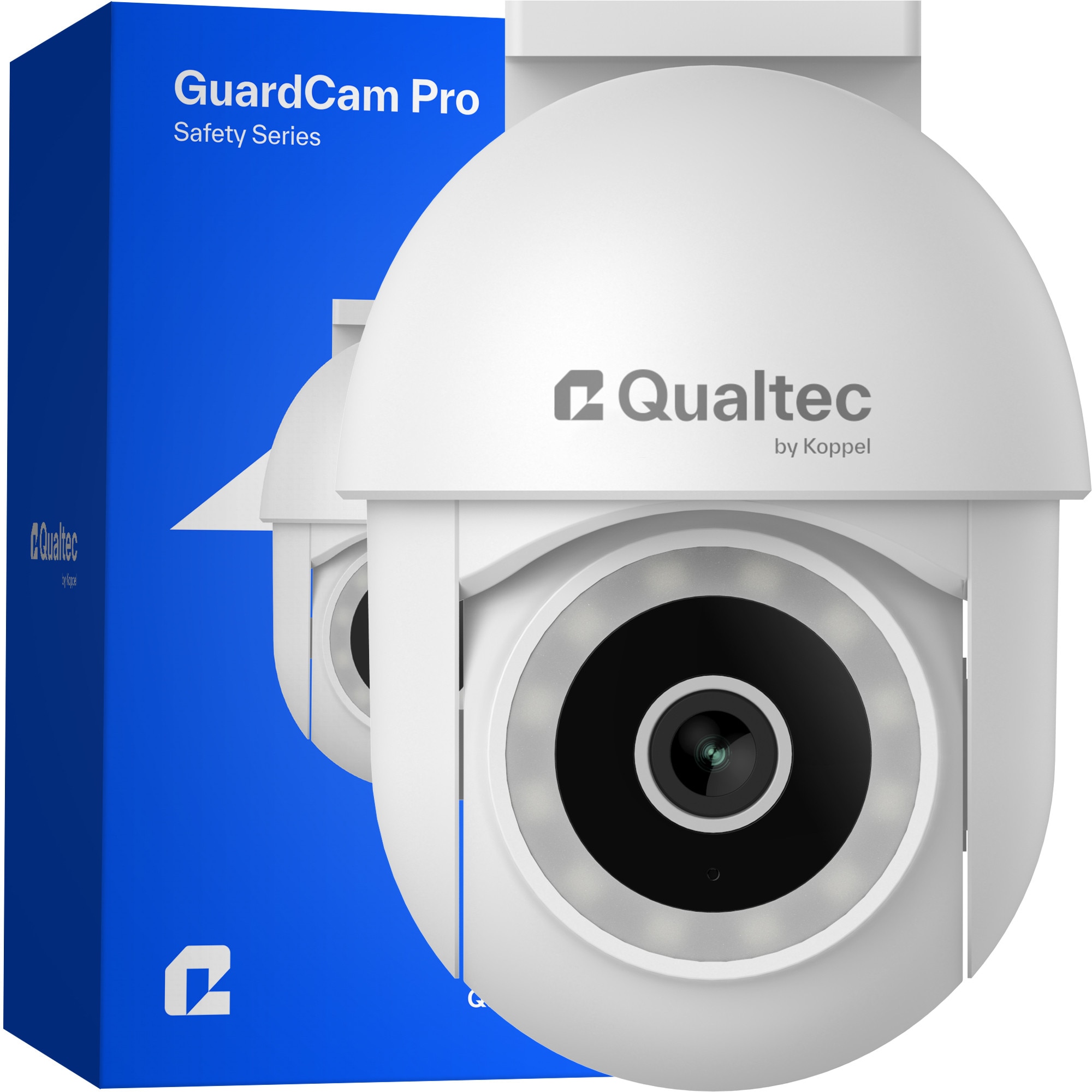 Camera de supraveghere exterior / interior, Qualtec by Koppel®, smart, IP, wireless, WiFi 2.4GHz, rotativa, zoom, detectare & urmarire miscare si persoane, Tuya