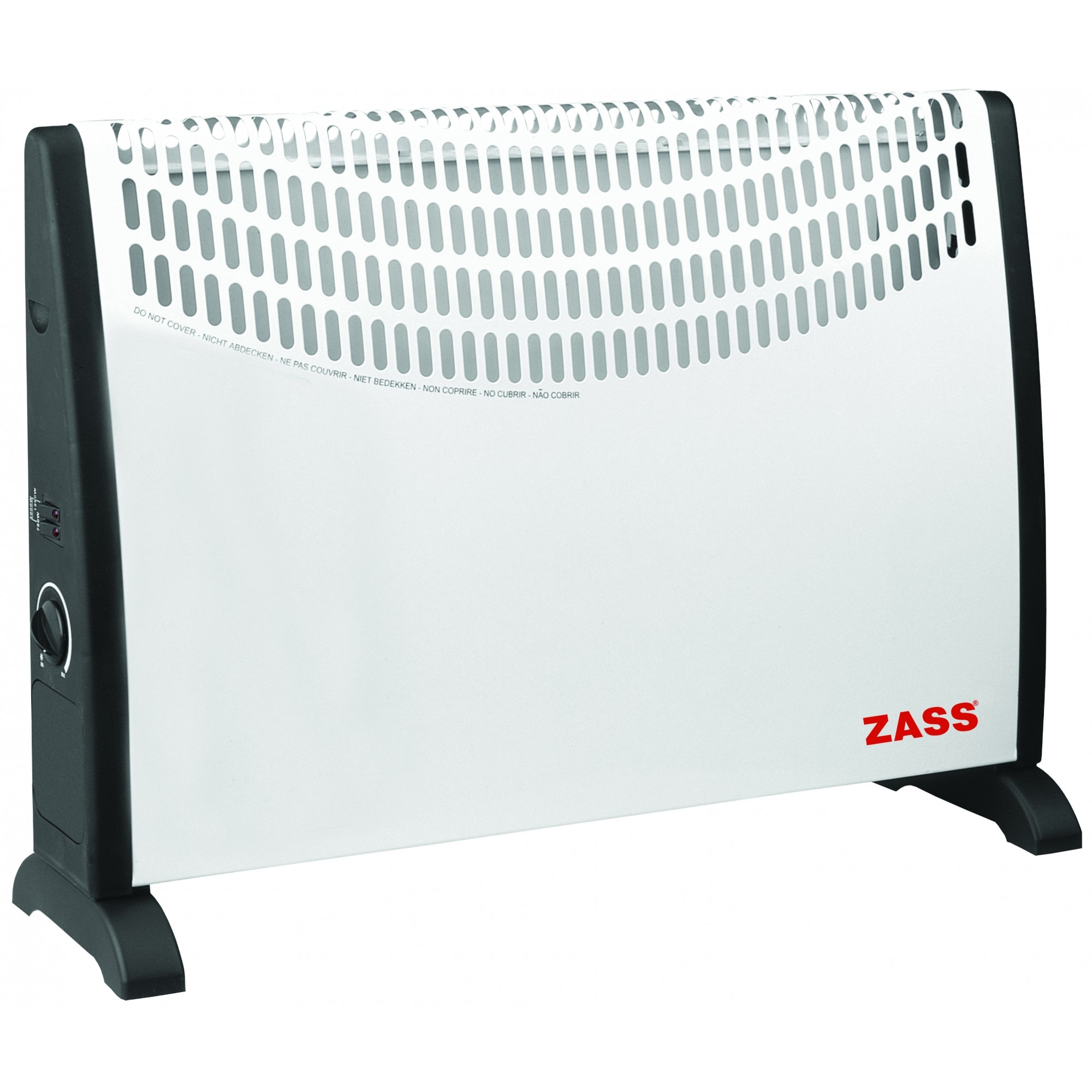 Convector electric Zass ZKH 02, 2000 W, 3 trepte de putere, Termostat reglabil