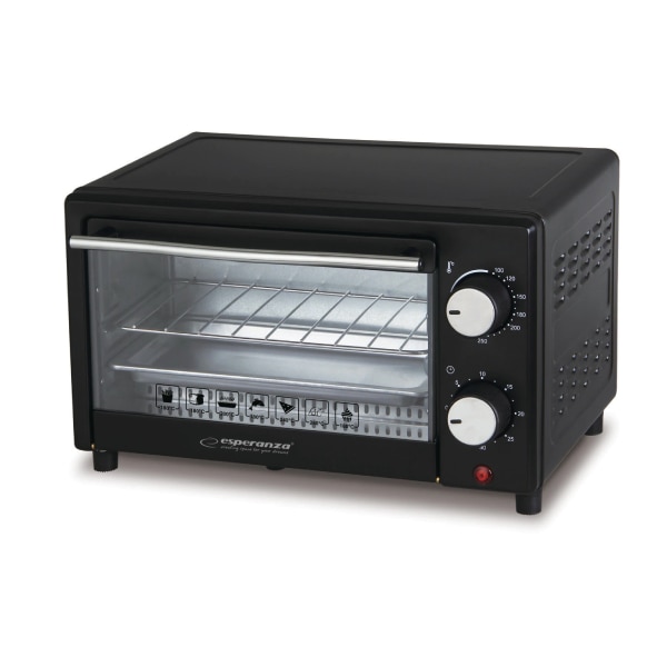 Mini cuptor electric Esperanza EKO007 CALZONE 900W 10L Negru