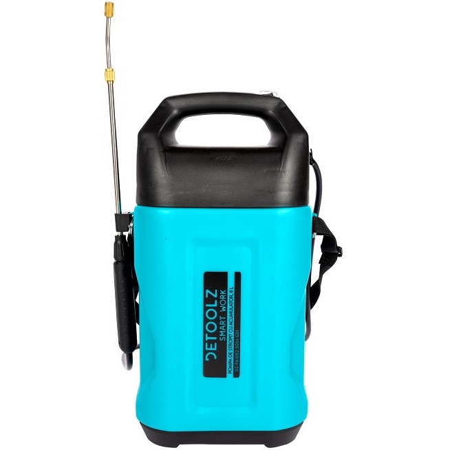 Pulverizator gradina, pompa de stropit, vermorel, Detoolz, electric, pentru spate, cu acumulator 2 Ah, 8 L