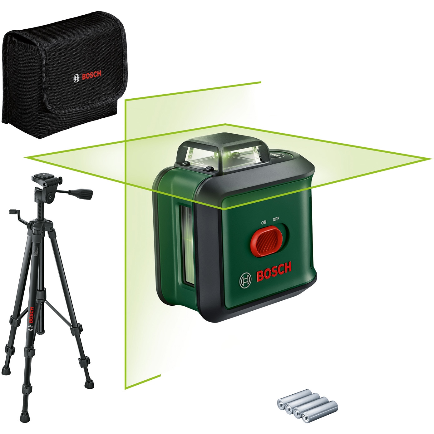 Nivela cu laser Bosch UniversalLevel 360 Set 0603663EZ1, proiecteaza o linie orizontala 360° si verticale la 120, cu autonivelare, domeniu masurare 24 m, preciz