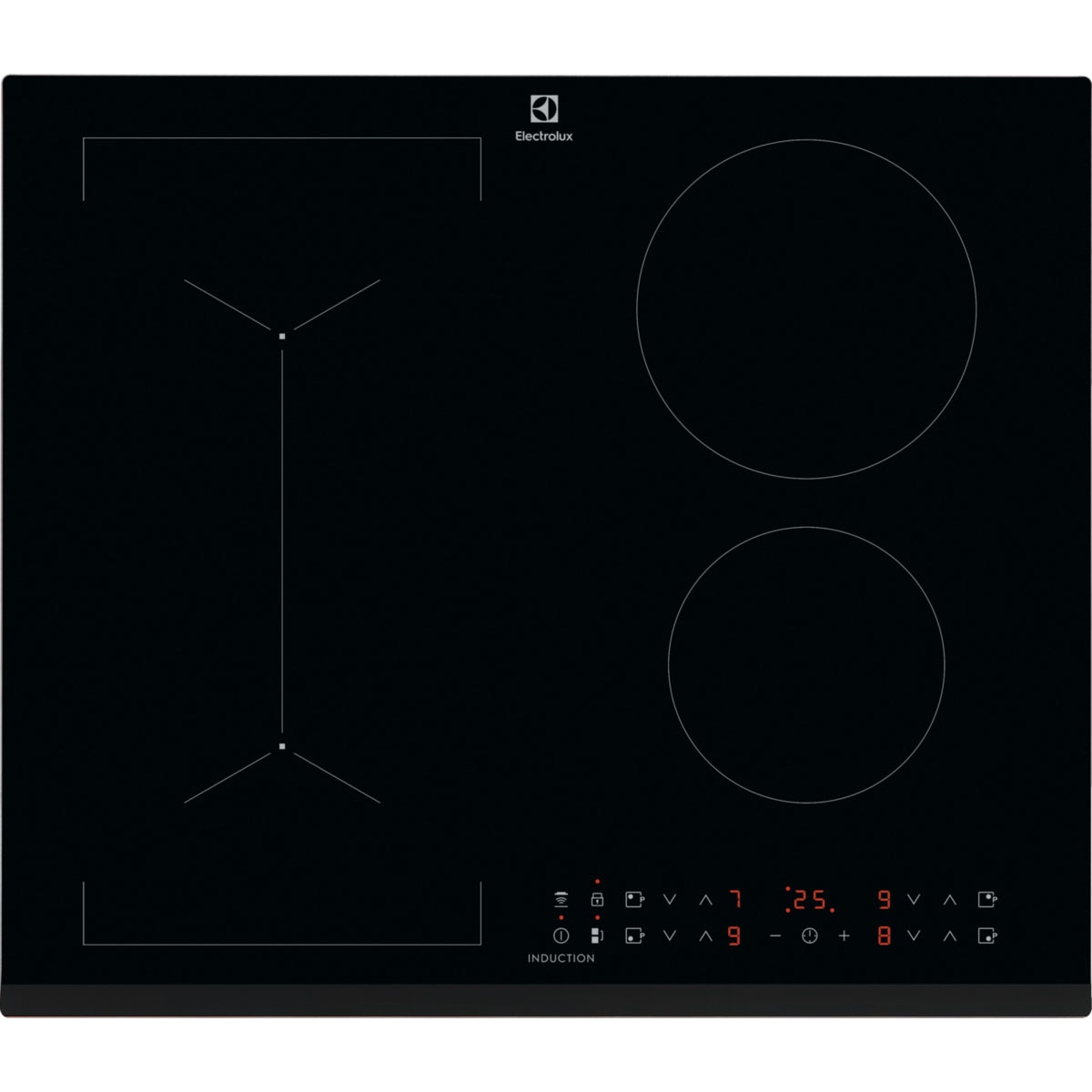 Plita incorporabila Electrolux LIV63431BK, Inductie, 4 zone de gatit, Touch control, Timer, Booster, 60 cm, Negru