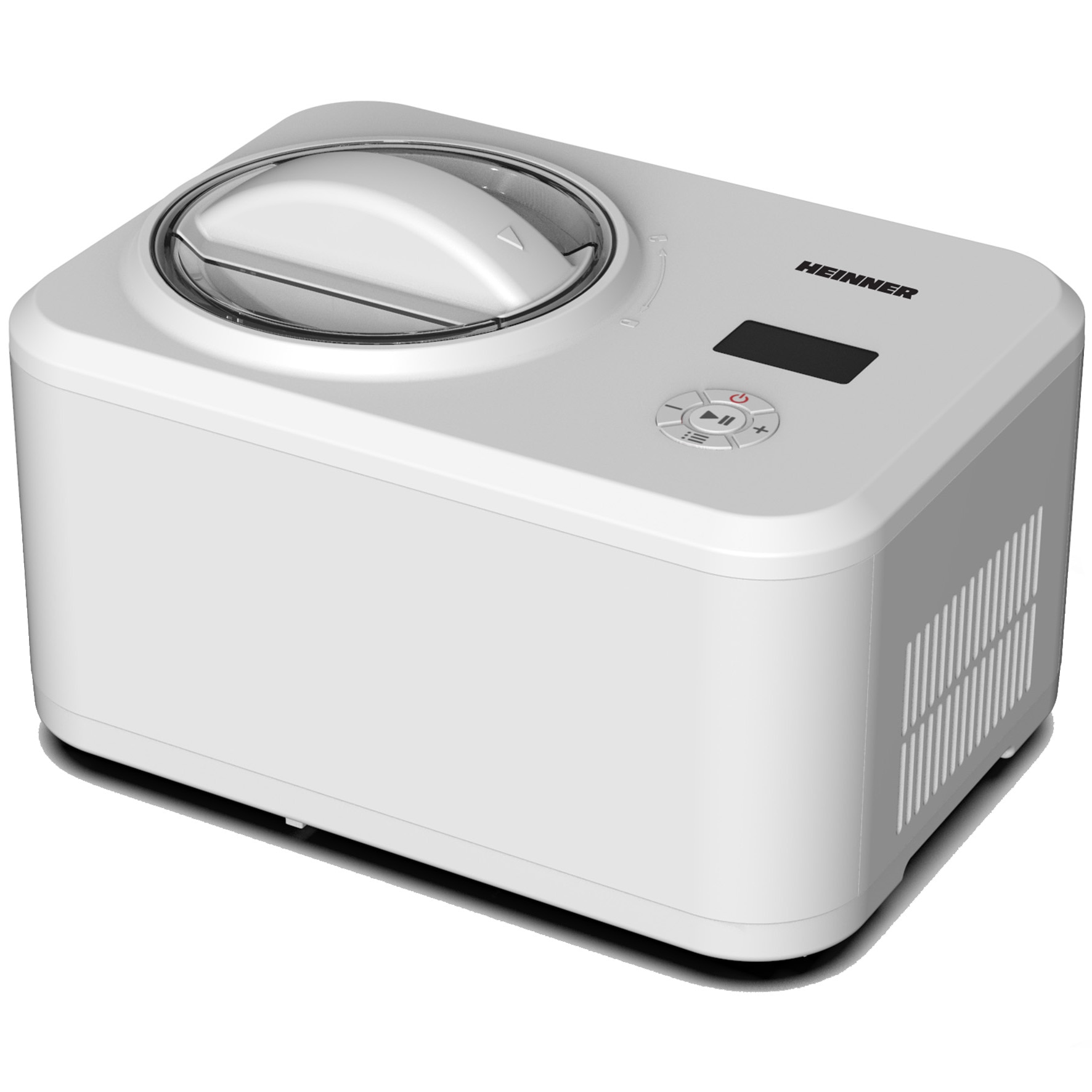 Aparat pentru preparat inghetata Heinner Glace HICM-150WHYG, Capacitate bol 1.5L, Compresor incorporat, Dsiplay LED, Timer, Mentinere la rece, Functie iaurt, Bo