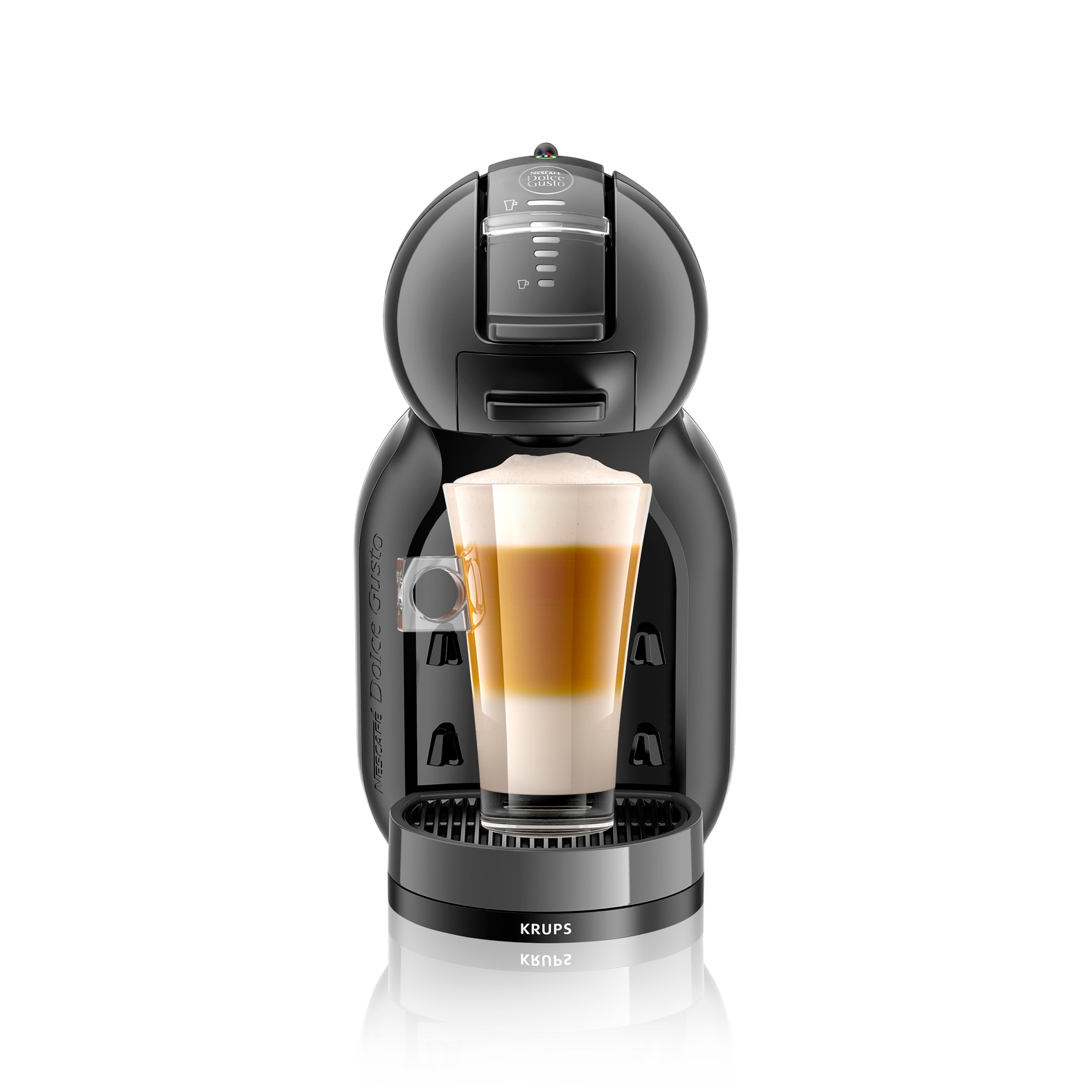 Espressor KRUPS cu capsule NESCAFÉ® Dolce Gusto® Mini Me KP123810, 1500 W, 15 bari presiune, capacitate rezervor 0.8 L, functie Eco, gri
