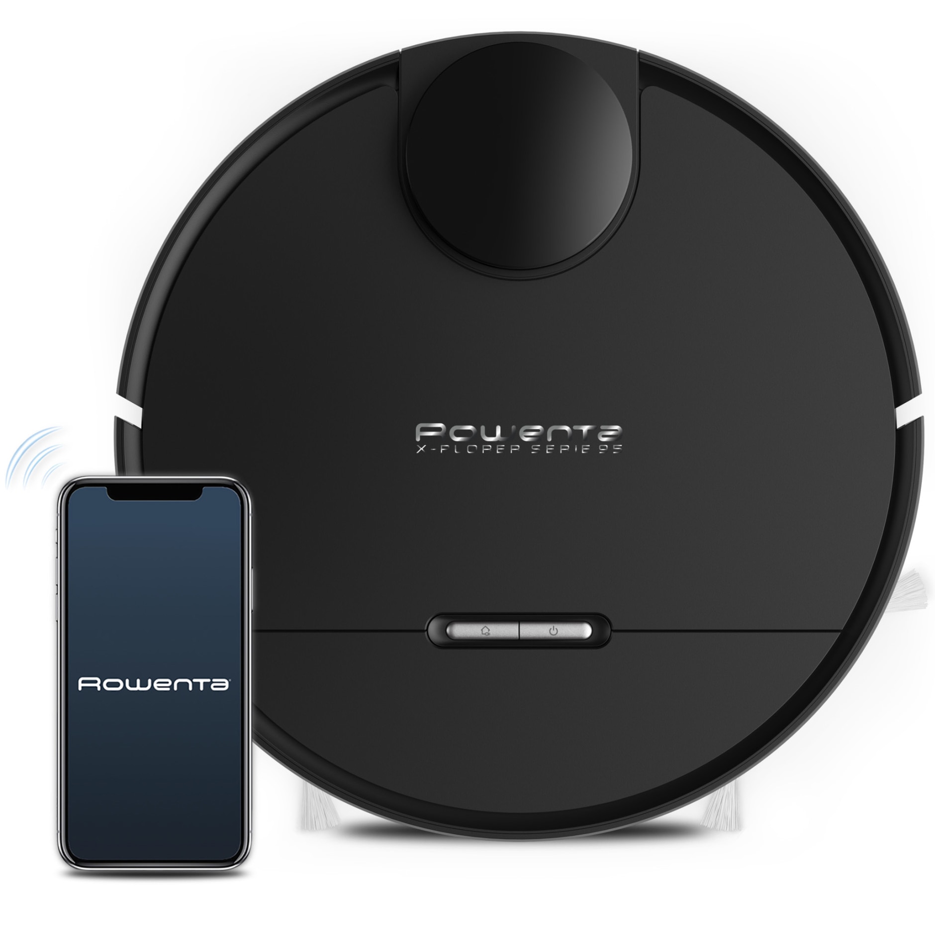 Robot de aspirare Rowenta X-Plorer Serie 95 Animal RR7975, 75W, putere de aspirare 12000Pa, navigare LiDar, mop incorporat, 0.5L, 4 functii de curatare, autonom