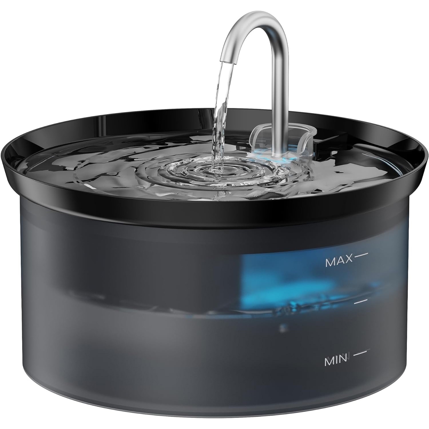 Fantana Apa Pisici si Caini Elindor®, Dispenser Automat cu Capac pentru Animale, Adapator cu Dubla Circulatie, Silentios 23dB, Sistem de Purificare si Filtrare