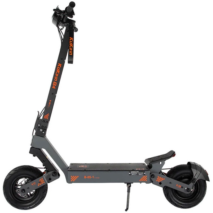Trotineta electrica KuKirin G4 (2025) , Viteza maxima 70km/h, Autonomie maxima 75Km, Motor 2000W, acumulator 60V 20Ah, Roti 11", Negru