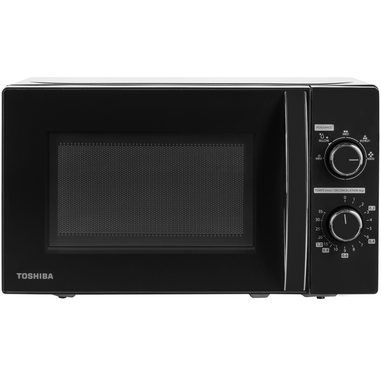 Cuptor cu microunde Toshiba MW-MM20PBK, 20 l, 800 W, Timer, Control mecanic, Iluminare LED, Negru