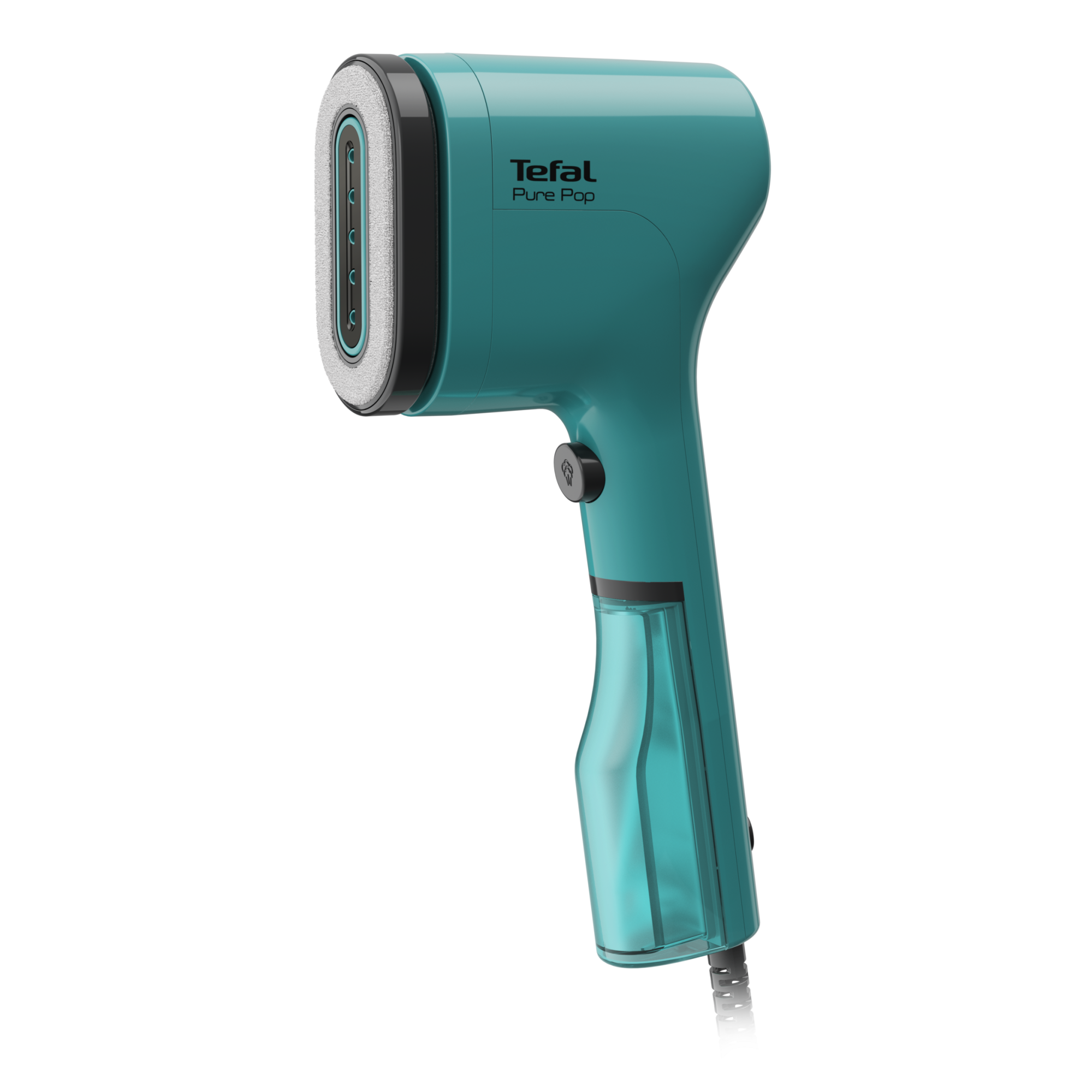 Aparat de calcat vertical cu abur Tefal Pure Pop DT2024E1, 1300 W, abur variabil pana la 20g/min, recipient apa 70 ml, incalzire rapida 15secunde, verde