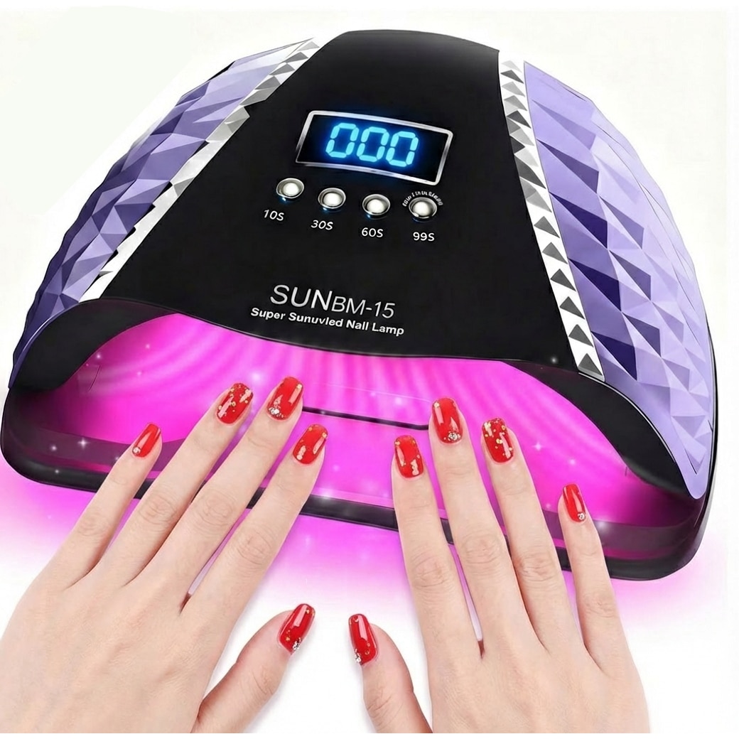 Lampa unghii UV LED cu display, 66 Led-uri Uv, Uscare 10-99 sec, Senzor Infrarosu Pentru, 280W, cu maner, Pentru Manichiura Salon