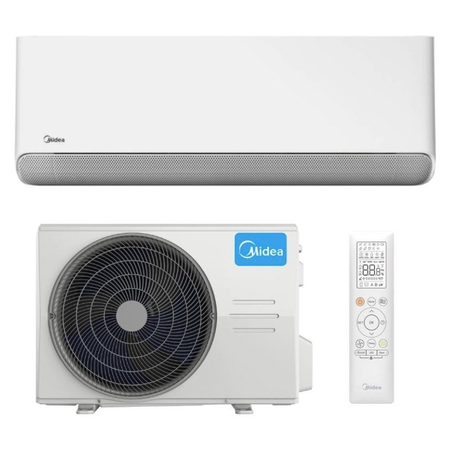 Aparat de aer conditionat Midea Breezeless E CB1-12HRFN8-CB1-12HFNX Inverter 12000 BTU, Clasa A++, mod somn, Cool Flash +, tehnologie OTA, curatare cu steriliza