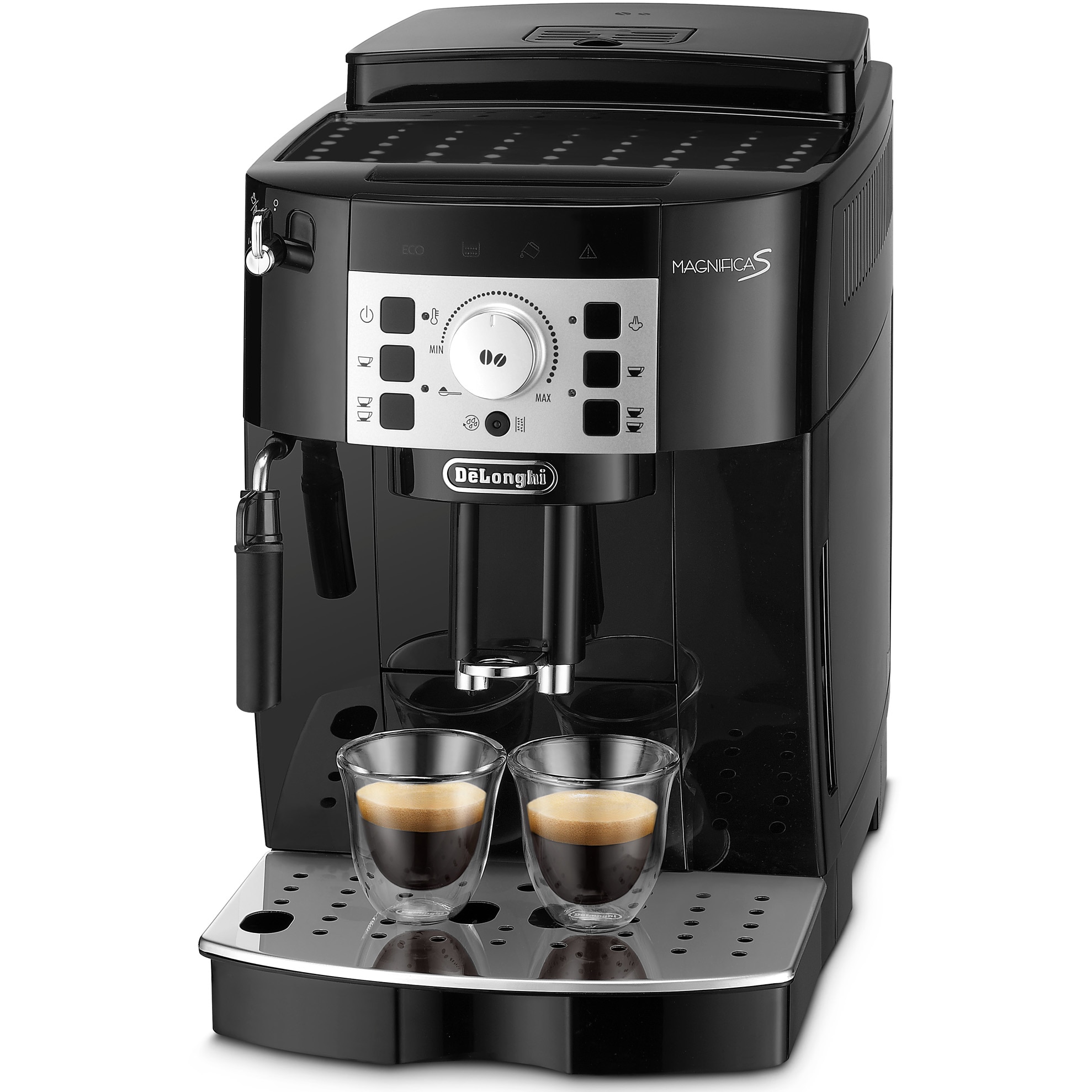 Espressor automat De’Longhi Magnifica S ECAM22.112.B, 4 bauturi, Sistem de spumare manual, rasnita integrata cu 13 setari 1450W, 15 bar, Negru