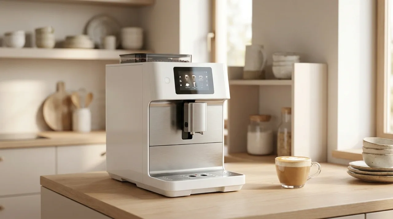 Espressor automat Philips cu LatteGO pe blat de bucătărie